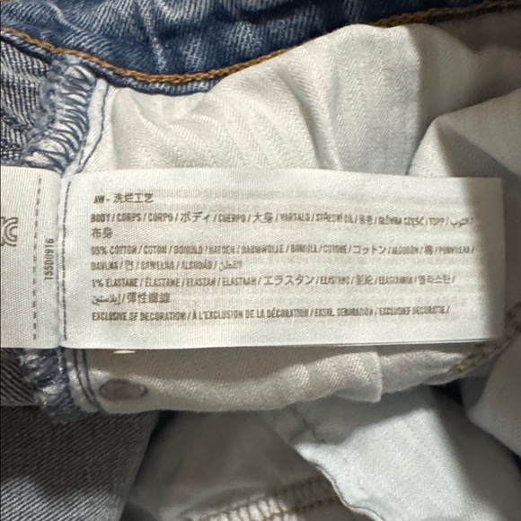 Abercrombie & Fitch Curve Love The 90s Straight Ultra High Rise Jeans Blue-30L - Picture 9 of 10